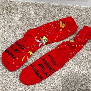 McDonald’s Adult Dr. Seuss Grinch Red Character Socks